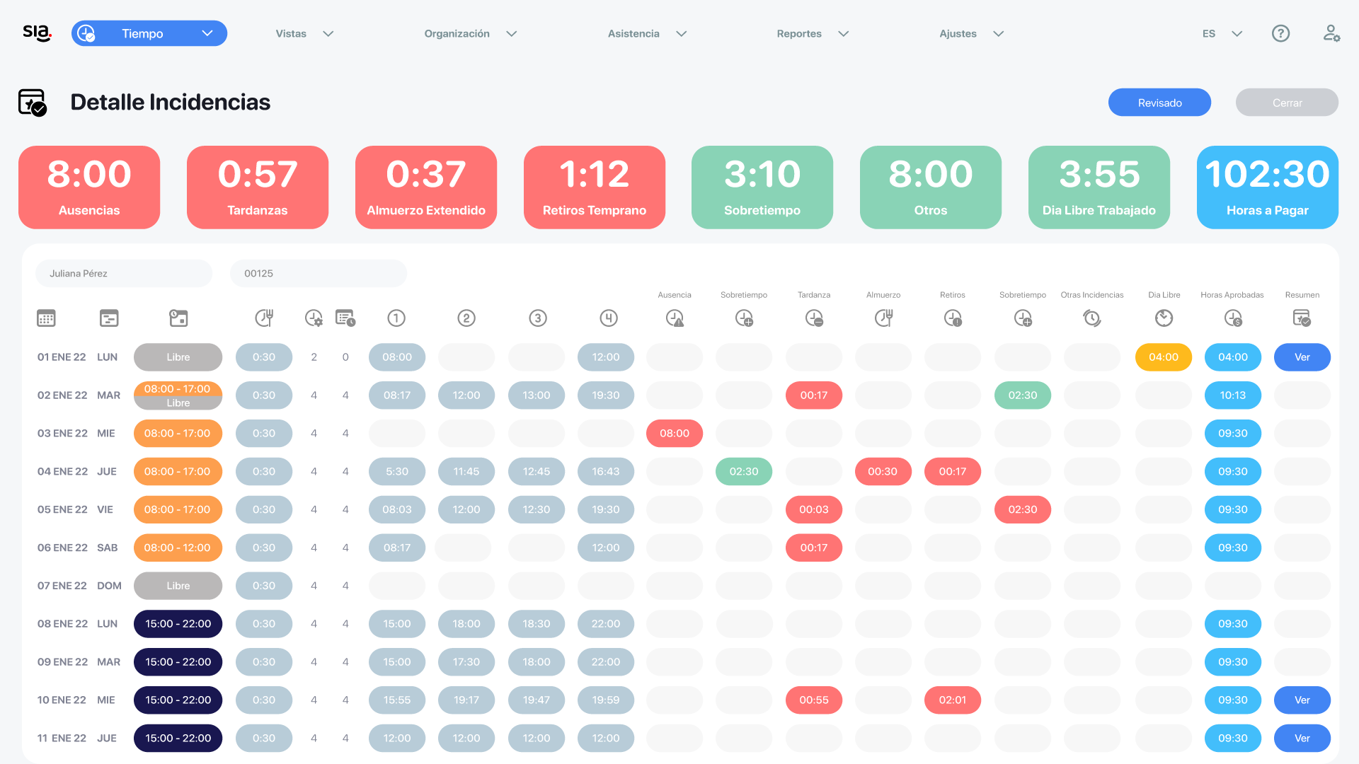 Gestión de incidencias con SIA 04