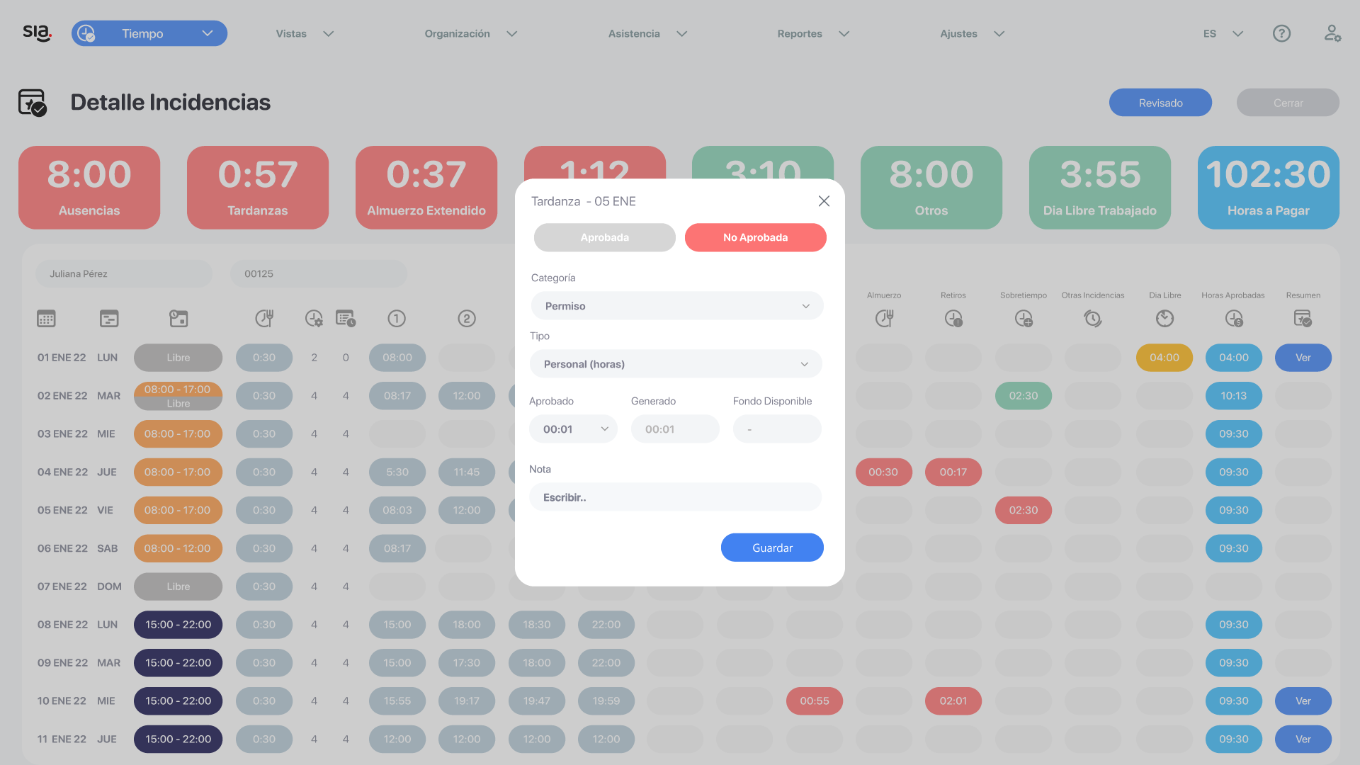 Gestión de incidencias con SIA - 02