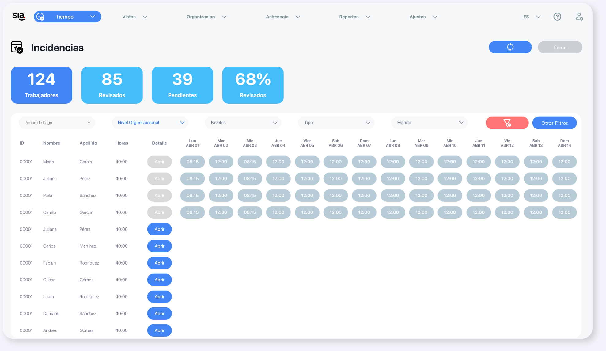 Gestión de Incidencias - SIA