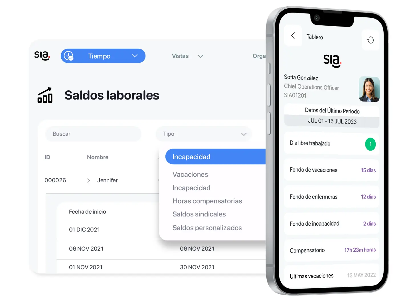 saldos laborales SIA