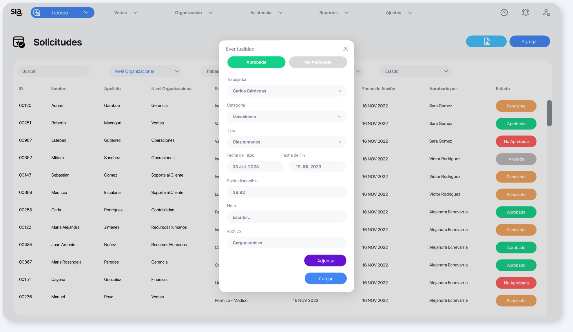 Gestión de solicitudes con SIA 04