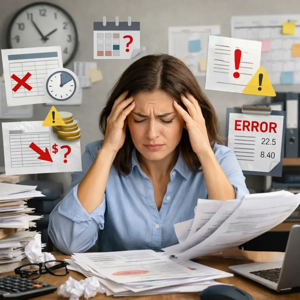 Los 7 errores más comunes al emitir la nómina (y cómo evitarlos)